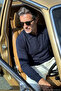 Men's Polo Collar Plain Knitwear Cotton Navy Blue Sweater Steel Knit Classic Pattern - 5400F - 3