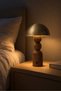Woody Wooden Body Touch Table Lamp Brown - 27 cm