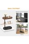 Coffee Table, C Shaped Movable Side Table, Space-Saving Perfect for Sofas and Bedrooms, Great for In - 5