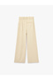 Wide Leg Palazzo Trousers with Pleated Pockets - 2