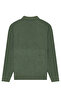 Men's Polo Collar Knitwear Cotton Green Sweater Bird Eye Patterned Steel Knit Classic Fit - 5404F - 6