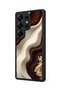 Samsung Galaxy S25 Ultra Compatible Coffee Marble Patterned Shockproof Case with Camera Protection - 3