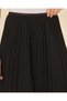 Women Black Pleated Midi Skirt - 4