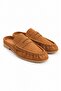Unisex Tan Suede Closed Front Flat Sole Comfortable Stylish Sabo Loafer Moccasin Slippers
