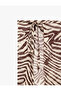 Tie-Up Double-Breasted Zebra Patterned Transparent Tulle Pareo Mini Skirt - 3