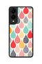 Samsung Galaxy S25 Edge Compatible Drop Patterned Camera Protected Shockproof Case