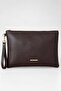 Brown Women's Zippered Handbag with Wrist Strap for Daily and Special Occasions