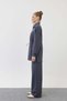 Women's Waist Elastic Detailed Zippered Collar Suit - 20608Tkm Indigo - 5