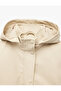 Long Sleeve Viscose Hooded Biker Jacket with Flap Pockets - 5