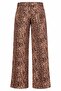 Brown Pipe Leg Bambi Pattern Gabardine Trousers - 1243 - 2
