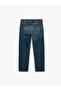 Cotton Pocketed Regular Waist Vintage Straight Fit Jean Trousers - 2
