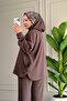 5343 - Stylish, Comfortable, Loose-Fitting Viscose Soft Modal Fabric Hooded Women's Set with Pocket Detail - 4