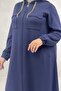 63026 Large Size Fileto Pocket Chain Corded Modal Cap - Navy Blue - 2