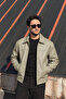 Comfortable Fit, Zippered, Seasonal, Shirt Collar, Faux Leather Jacket 635 - 5