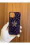 iPhone 13/14 Star Leopard Printed Velvet Inside Launch Silicone Phone Case (Purple Color) - 6