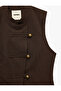 Slim Fit Mandarin Collar Decorated Buttoned Vest with Frog Closure - 7