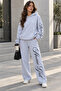 Unisex Women's Men's Martini Girl Sleeve and Leg Printed Oversize 3 Thread Hooded Sweatshirt and Baggy Sweatpants - 3