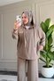 5343 - Stylish, Comfortable, Loose-Fitting Viscose Soft Modal Fabric Hooded Women's Set with Pocket Detail - 4