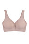 Seamless Gathering Non-Marking Front Clasp Plus Size Ribbed Padded Bra