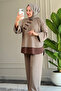 6666 - Stylish, Comfortable, Loose-Fitting Viscose Soft Modal Fabric Peach Garnished Women's Set - 3