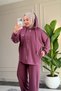 5343 - Stylish, Comfortable, Loose-Fitting Viscose Soft Modal Fabric Hooded Women's Set with Pocket Detail - 5