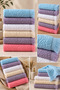 Hand Towel 50X90 cm Set of 6 Jacquard Patterned Fringed Soft Hand and Face Towels - 4