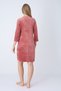 Women's Cotton Velvet Zipper Pocket Lace Long Sleeve Dress / Tile 3722 - 7