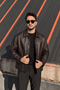 Men'S, Buttoned, Shirt Collar, Seasonal, Faux Leather Jacket 712 - 3