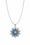 Steel Blue Star Patterned Zircon Stone Women's Necklace