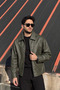 Comfortable Fit, Zippered, Seasonal, Shirt Collar, Faux Leather Jacket 635 - 3