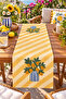 Punch Embroidered Suede Runner 40X140 cm - Lemon Bouquet