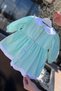 Lace Detailed Baby Collar Water Green Long Sleeve Girls' Baby Design Dress - 6