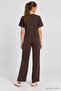 Basic Modal Top and Bottom Set Lnz0007 Brown - 6