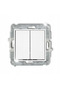 Conector dublu în cruce mini alb - 2