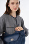 Gold Buttoned Skirt Suit - 4