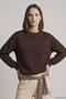 Batwing Sleeve Elastic Waist Crop Sweatshirt 979 Brown - 2