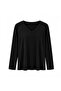 V neck oversize basic blouse - 4