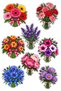 Bunch of Flowers Sticker Set 54 Pieces |   Flower Themed Sticker Pack - 3