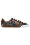 Women's Vegan Leather Multicolor Sneakers - Anatolian Patterns Design - 5