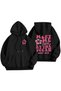 Women's 3 Thread Floral Graphic Printed Hoodie – Oversized Hooded with Kangaroo Pocket