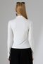 Women's Buzzy Ribbed High Neck Long Sleeve Finger-Looped Blouse - 6