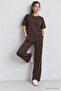 Basic Modal Top and Bottom Set Lnz0007 Brown - 2