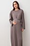 Long Sleeve Lycra Viscose Maternity Dressing Gown Nightgown Set - 4