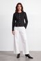 Buttoned jacket with flared waist