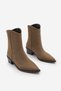 Women's Pointed Toe Cowboy Western Boots with Sewing Detail Vildo Tobacco Brown Suede - 4