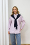 Striped Garnished Shirt 79-7004 - 3