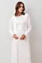 Long Sleeve Lycra Viscose Maternity Dressing Gown Nightgown Set - 3