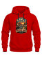Route 66 Retro Motorcycle Printed Unisex Regular Fit 3 Thread Thick Hooded Sweatshirt