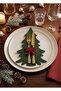 12-Piece Luxury Felt Pine Tree Table Tableware Presentation Set Christmas Themed Decorative Table Presentation Accessory - 5