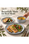 BAV 12-Piece Stoneware Dinner Set, Ash Grey 4 Dinner Plates, 4 Side Plates & 4 Bowls - 7